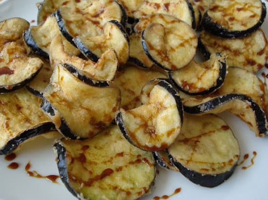 Fried aubergines, typical Malaga food