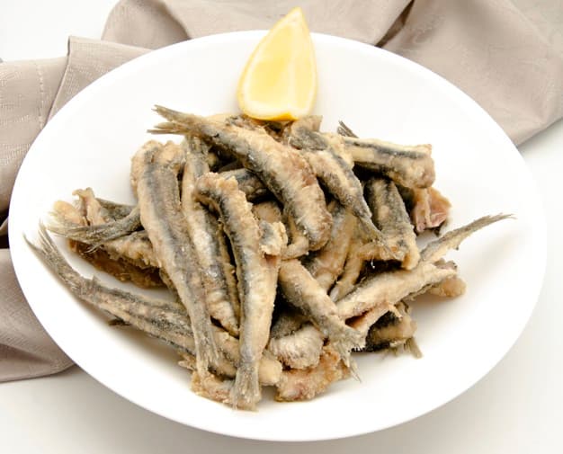 Fried anchovies, typical Malaga food