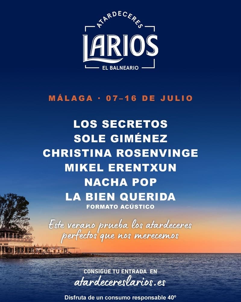 Sunset on Calle Larios, summer 2021 in Malaga