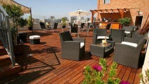 Hotel terrace in Malaga city centre