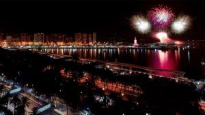 noche fuegos feria de malaga