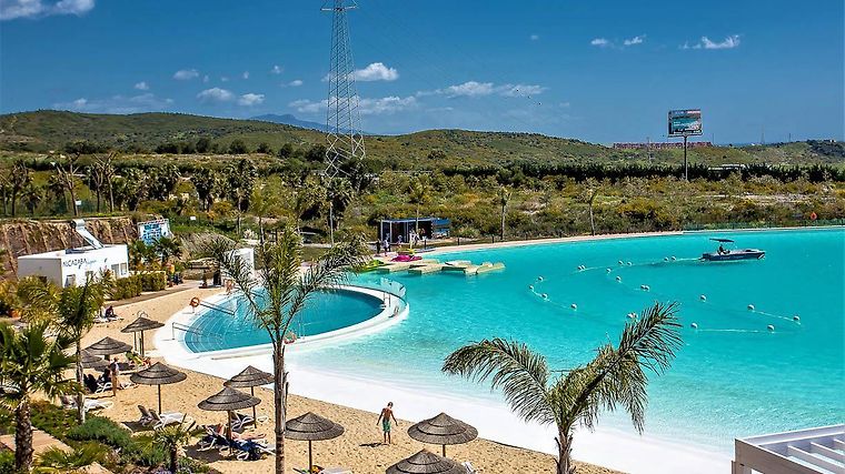 Visit the Alcazaba Lagoon, a paradise of turquoise waters.