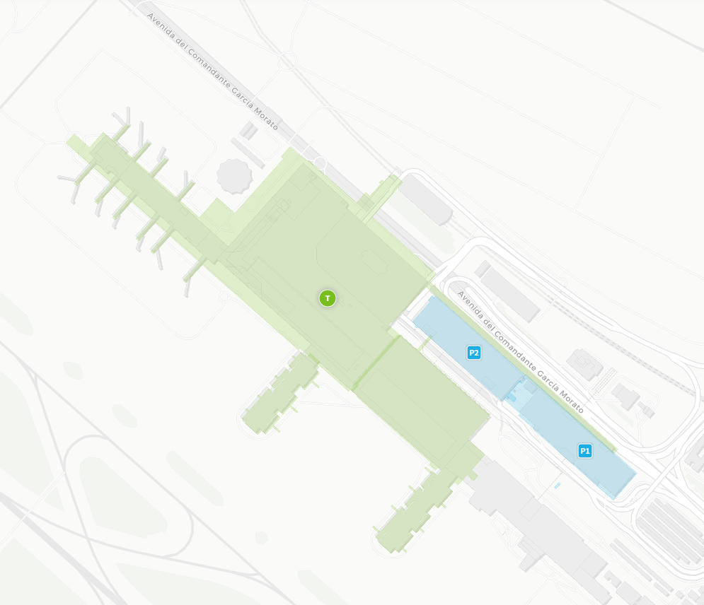 malaga airport map