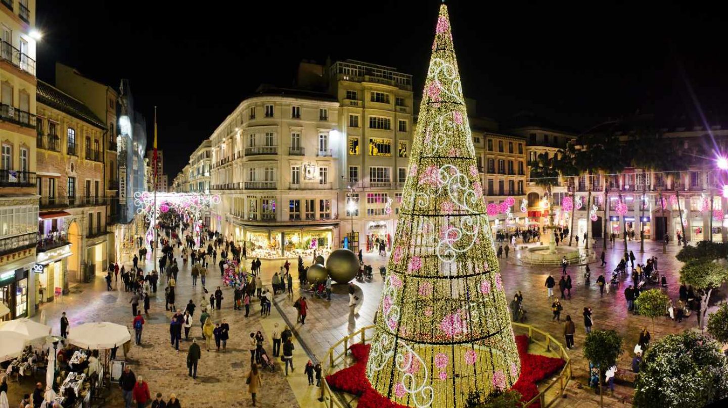 Christmas tree in Malaga Center Square