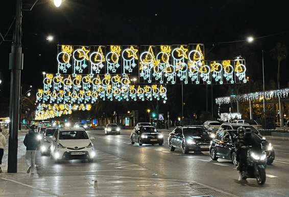 Alameda Principal Málaga en navidad